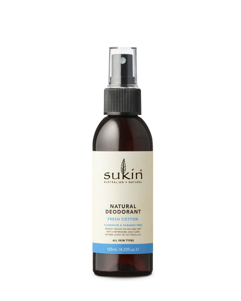 [HSD 2027] Sukin Xịt Khử Mùi Tự Nhiên Natural Deodorant Fresh Cotton 125ml