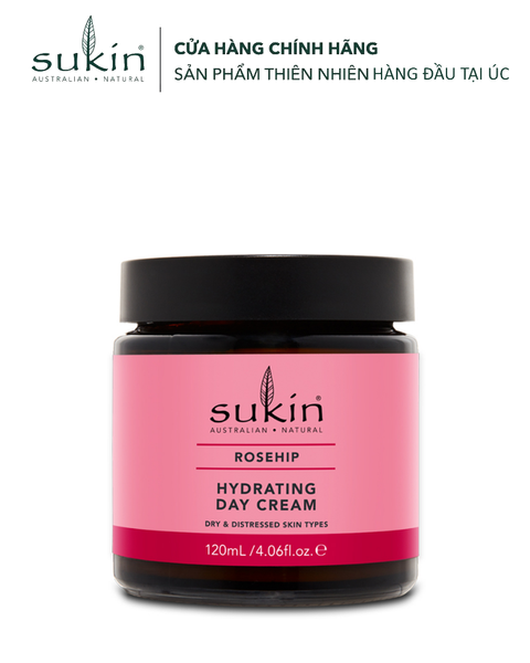 HSD 2027 Sukin Kem Dưỡng Ngày Nụ Tầm Xuân Rosehip Hydrating Day Cream 120ml