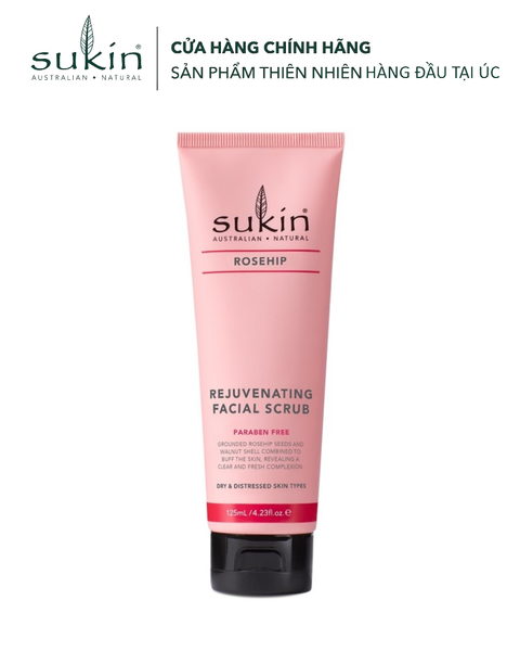 HSD 2027 Sukin Tẩy Tế Bào Chết Sáng Mịn Da Tinh Chất Tầm Xuân Rosehip Rejuvenating Facial Scrub 125ml