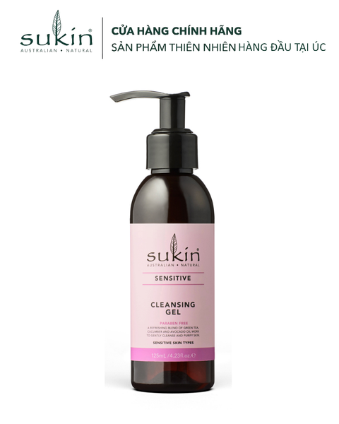 HSD 2027 Sukin Gel Rửa Mặt Có Bọt Dành Cho Nhạy Cảm Sensitive Cleansing Gel 125ml