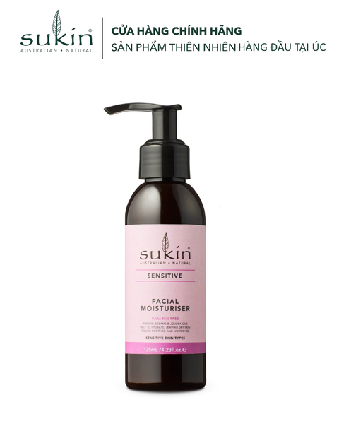 HSD 2027 Sukin Kem Dưỡng Ẩm Da Nhạy Cảm Sensitive Facial Moisturiser 125ml