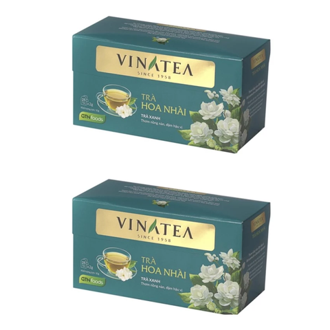  Combo 02 hộp Trà Vinatea Hoa Nhài túi lọc 50g 