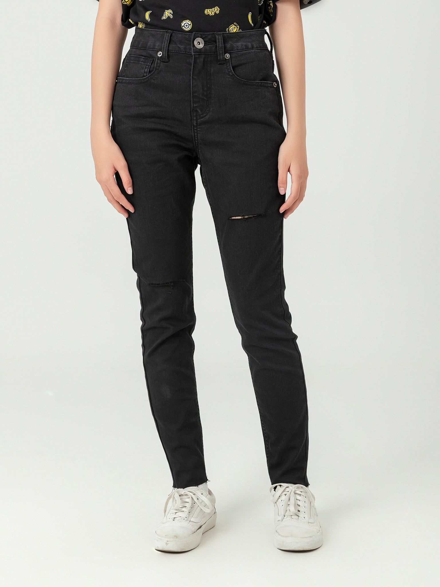  Quần Jeans Nữ Skinny Rách Gối WJE 2012 