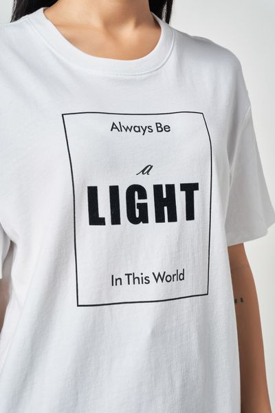 Áo Thun Nữ In Thông Điệp Be A Light WTS 2056 - 