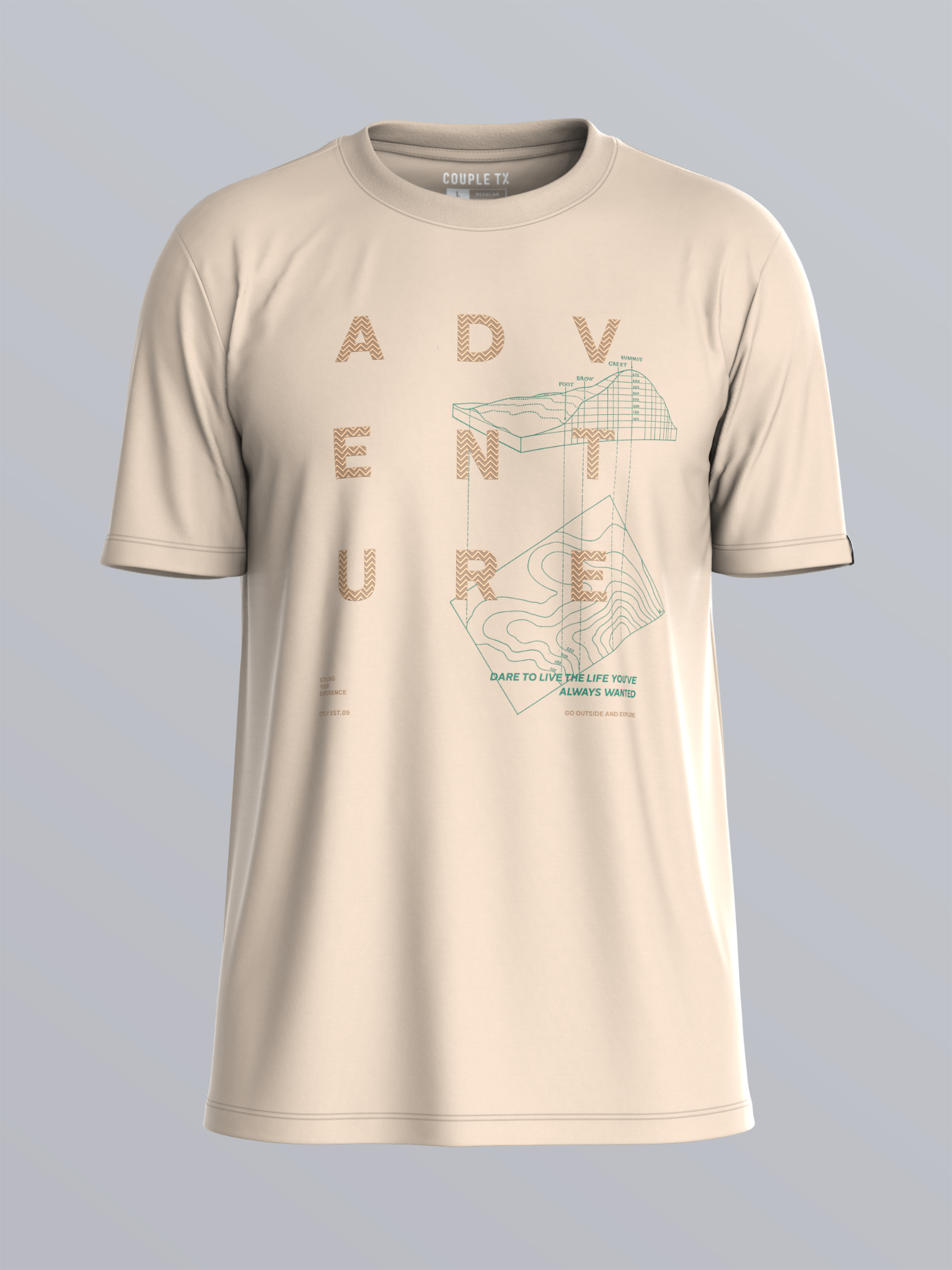  Áo Thun Nam Typo Adventure Map MTS 1374 