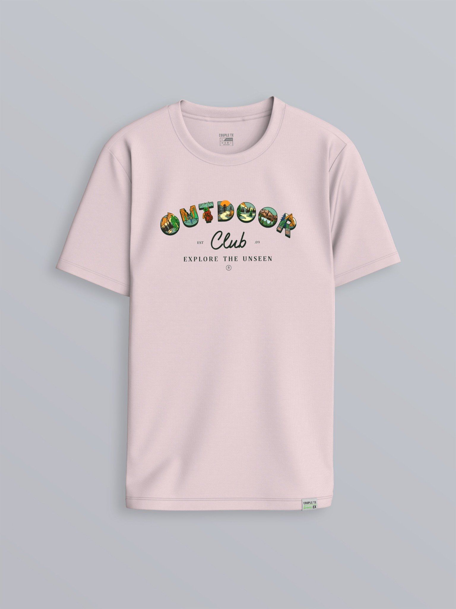  Áo Thun Nam Green Ex Graphic Typo Outdoor MTS 1384 