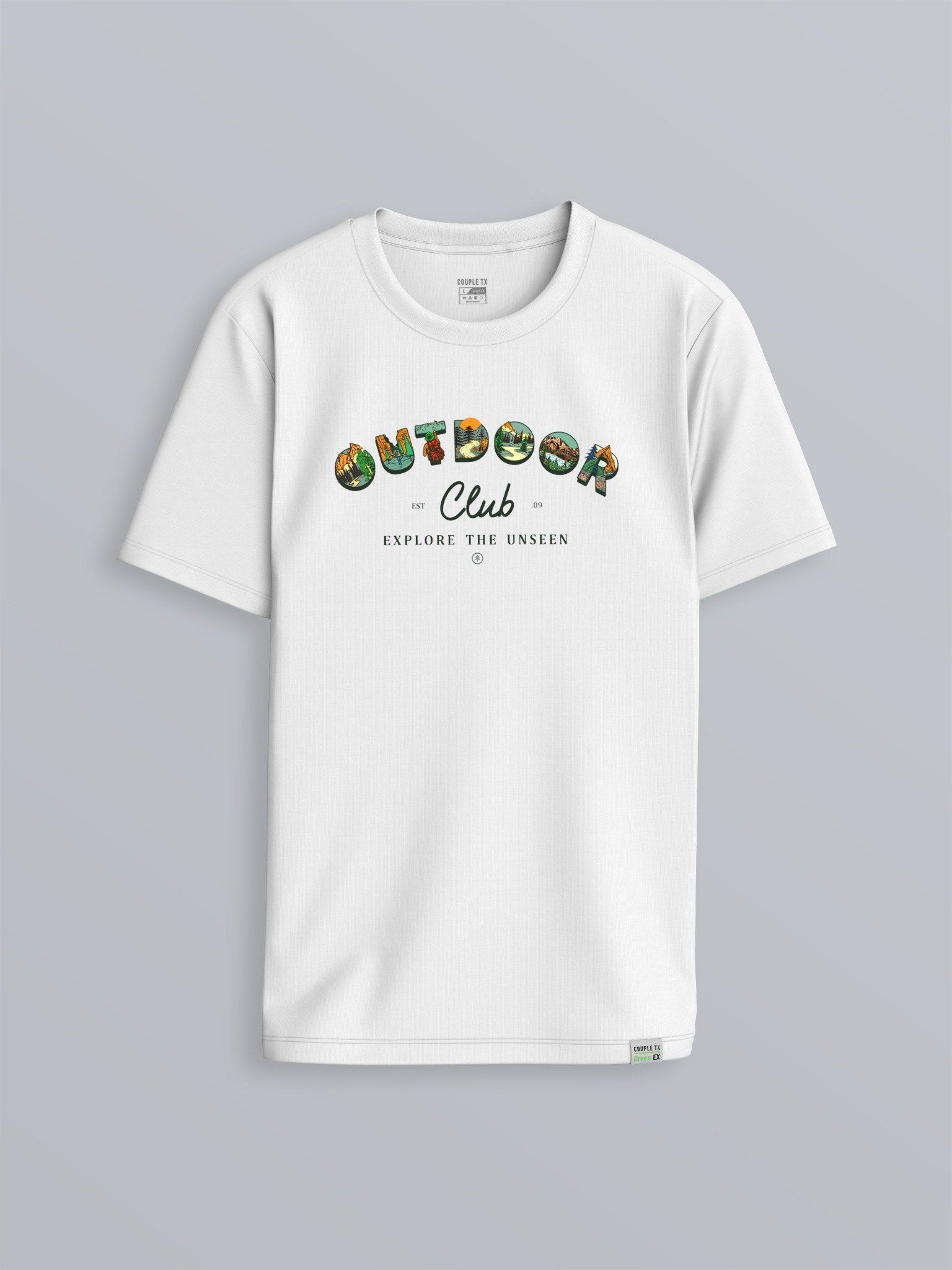  Áo Thun Nam Green Ex Graphic Typo Outdoor MTS 1384 