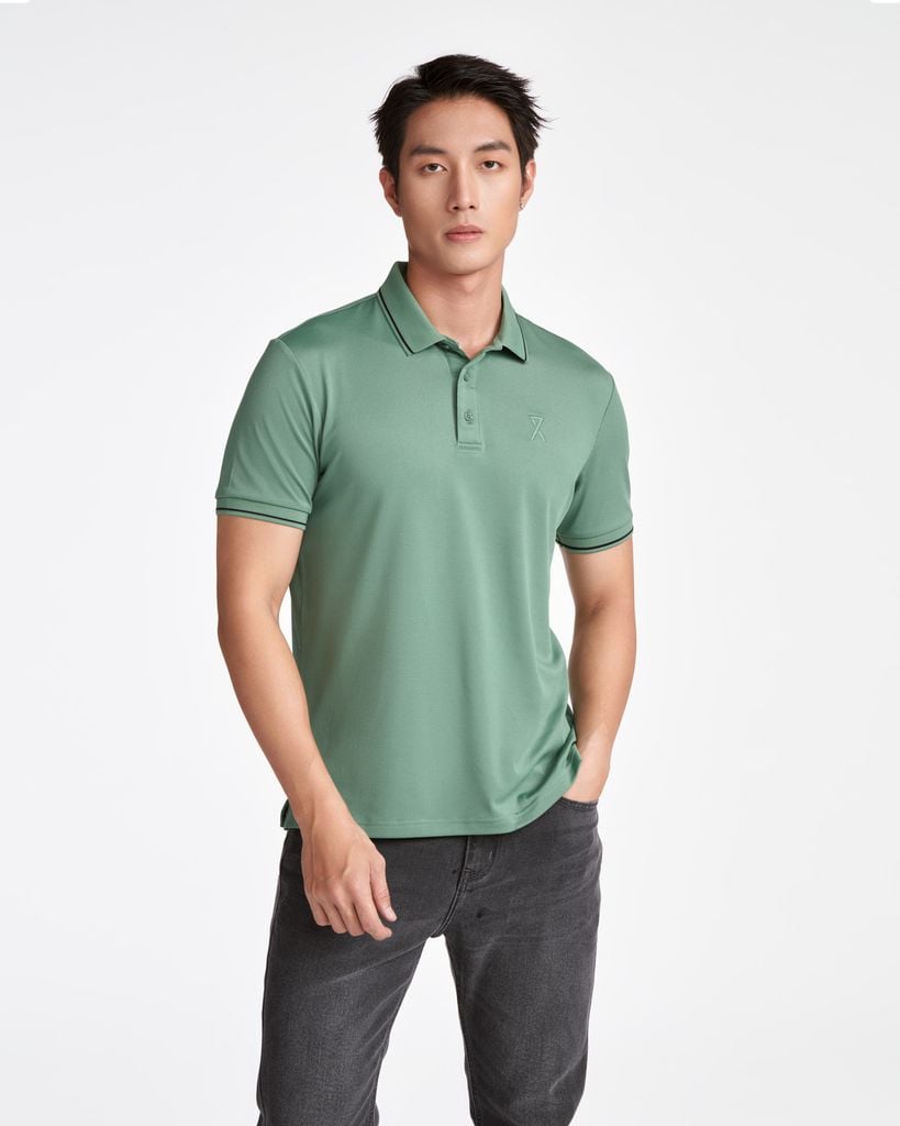 Áo thun polo nam Uni cổ sơ mi màu xanh navy  Linh VNXK