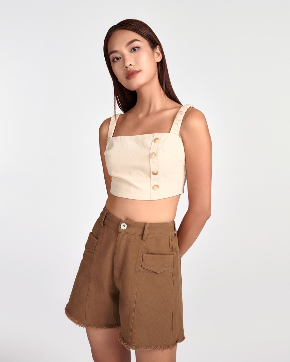  Áo Kiểu Nữ 2 Dây Linen WBL 2027 
