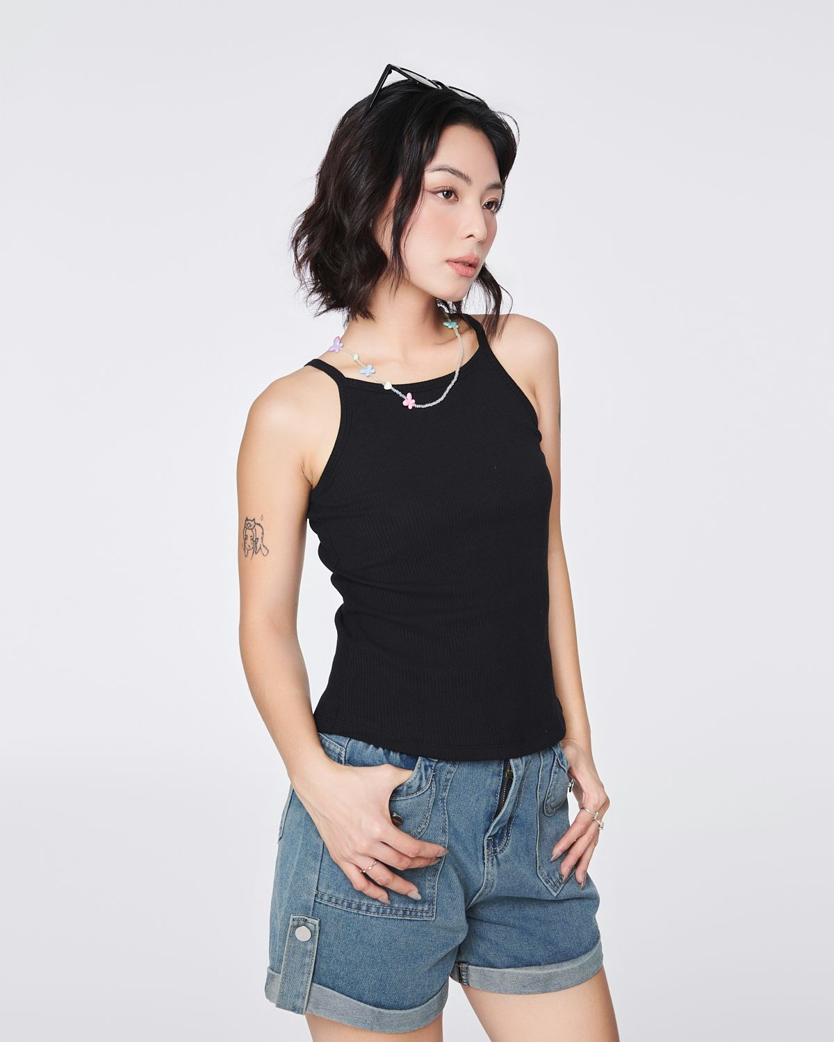  Áo Thun Nữ Camisole Women 2 Dây Lai Bầu WTS 2344 