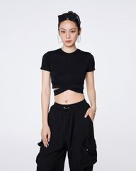 Áo Thun Nữ Croptop Banana Kiểu Thắt Dây WTS 2268