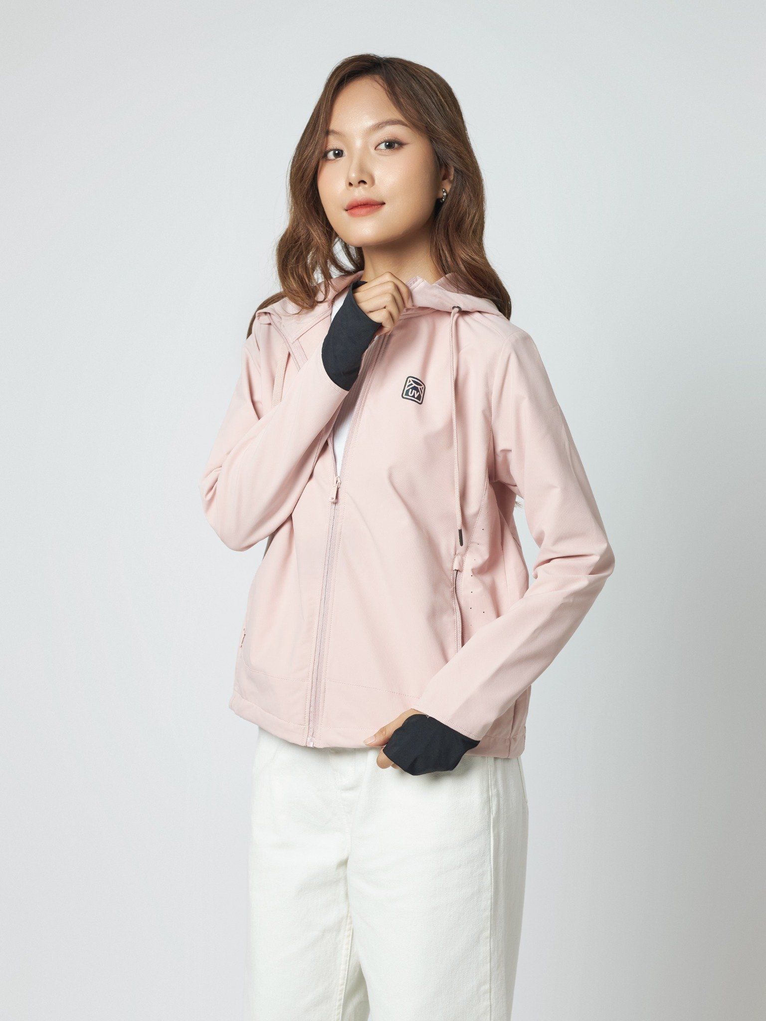 Áo Khoác Nữ UV Pro Windbreaker WOK 2058 - Hồng Rose Smoke