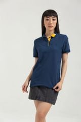 Áo Polo Nữ Pique Regular Fit Phối Trụ Bo Kiểu WPO 2023