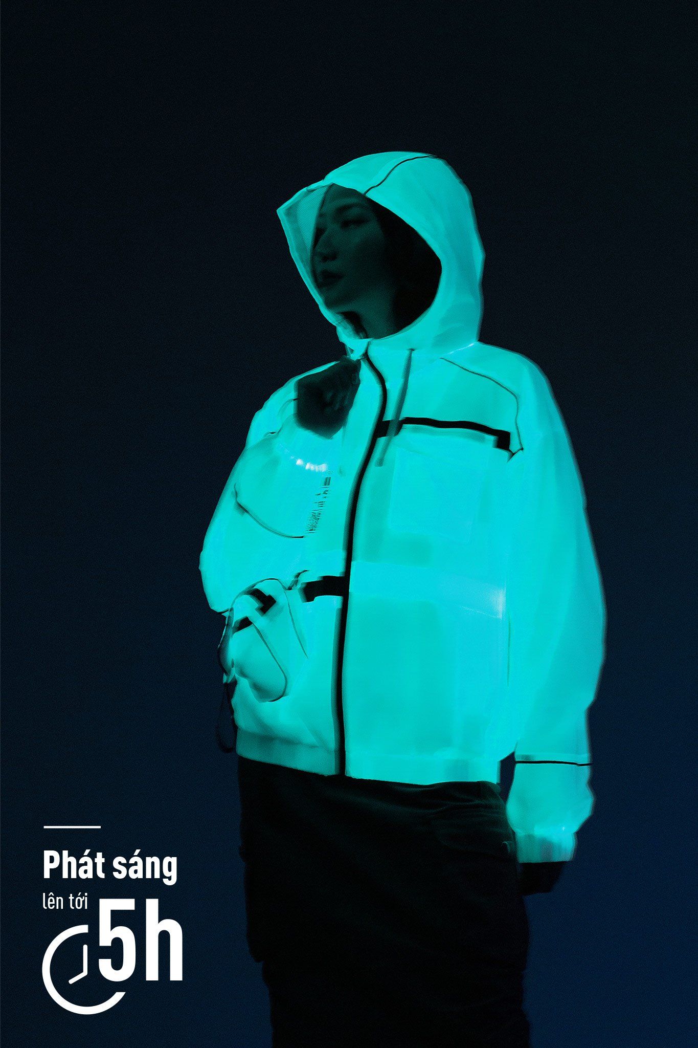  Áo Khoác Dù Nữ Phát Quang WOP 2031 