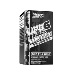 Viên Uống Đốt Mỡ Không Chất Kích Thích Nutrex Lipo-6 Black Stim-free 60 Viên