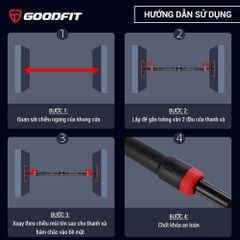 Xà đơn gắn cửa, treo tường chính hãng Goodfit GF201PU