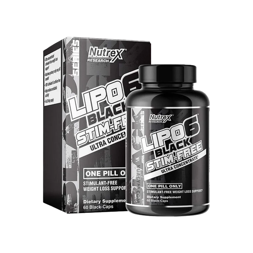 Viên Uống Đốt Mỡ Không Chất Kích Thích Nutrex Lipo-6 Black Stim-free 60 Viên