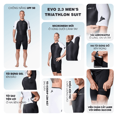 Bộ Quần Áo Ba Môn Phối Hợp cho Nam - Evo 2.3 Men's Triathlon Suit
