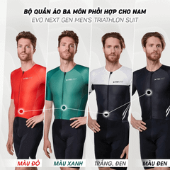 Bộ Quần Áo Ba Môn Phối Hợp Cho Nam - Evo Next Gen Men's Triathlon Suit (4 màu)