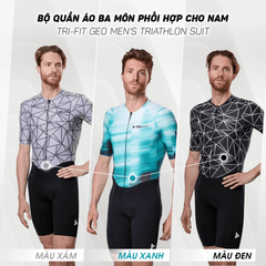 Bộ Quần Áo Ba Môn Phối Hợp Cho Nam - Tri-Fit Geo Men's Triathlon Suit (3 màu)