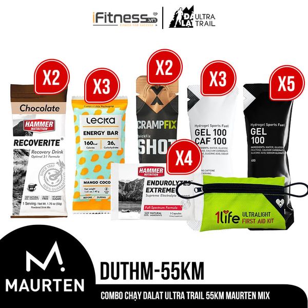 Combo Chay Dalat Ultra Trail 55Km Maurten mix