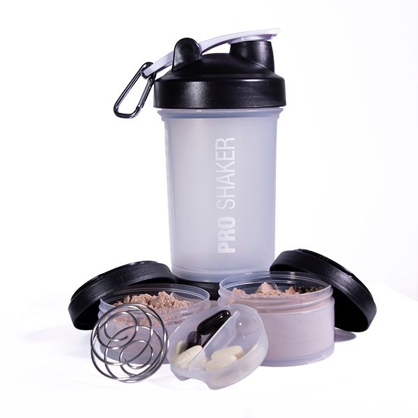 GIFT Bình lắc iFitness Pro Shaker 4-in-1 Cao Cấp - Trắng