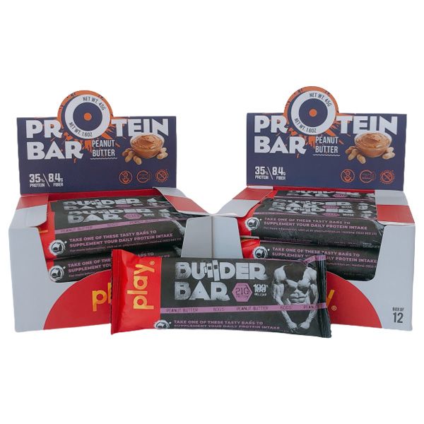 Hộp 12 Thanh Protein Play Nutrition Builder Bar - 4 Mùi