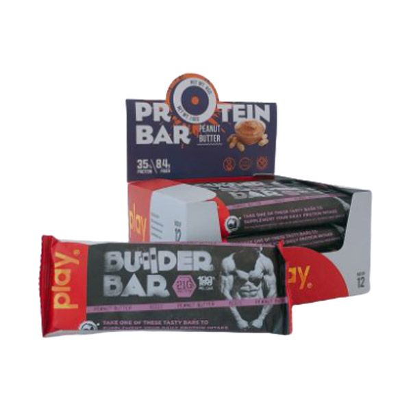 Hộp 12 Thanh Protein Play Nutrition Builder Bar - 4 Mùi