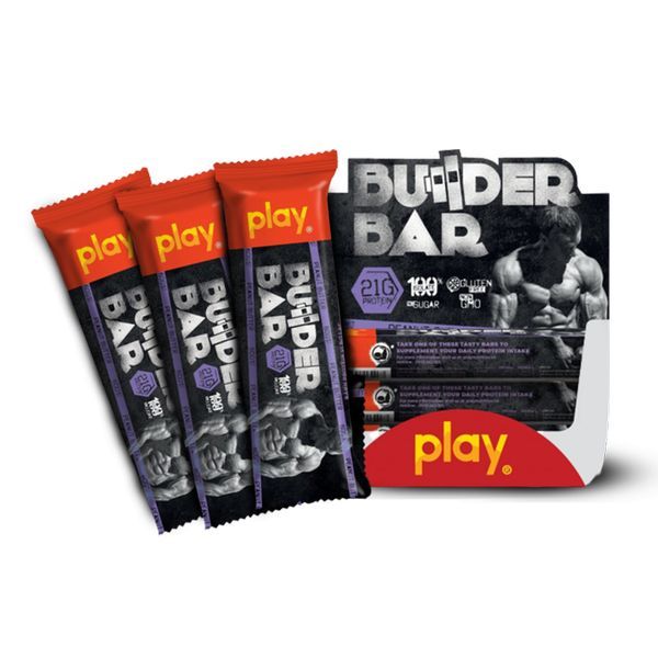 Hộp 12 Thanh Protein Play Nutrition Builder Bar - 4 Mùi