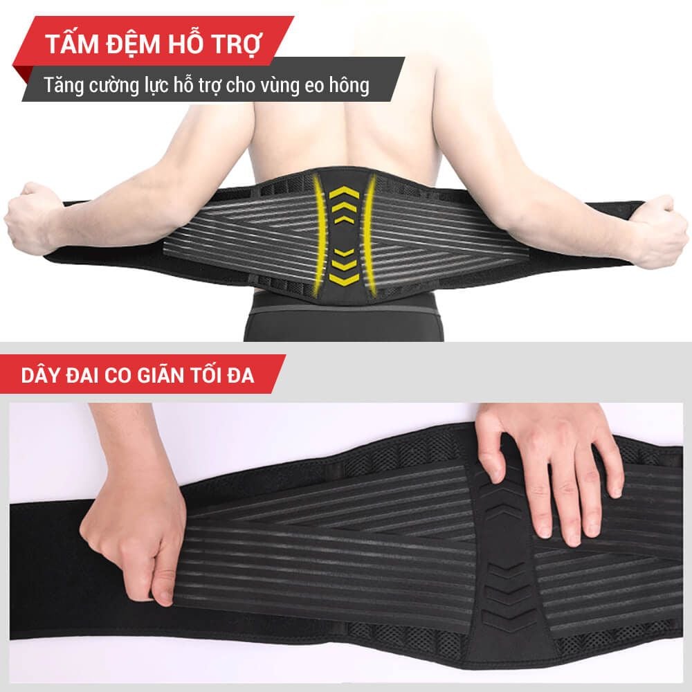 Đai lưng tập gym, bảo vệ cột sống chống đau lưng GoodFit GF722WS