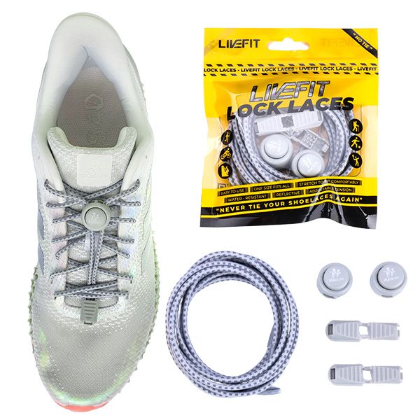 Dây giày thông minh phản quang 3 vạch LiveFit Lock Laces