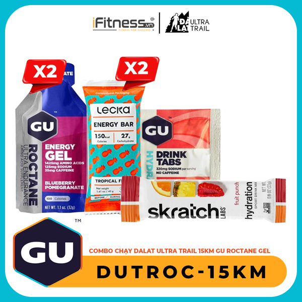 Combo Chay Dalat Ultra Trail 15Km Gu Roctane Gel