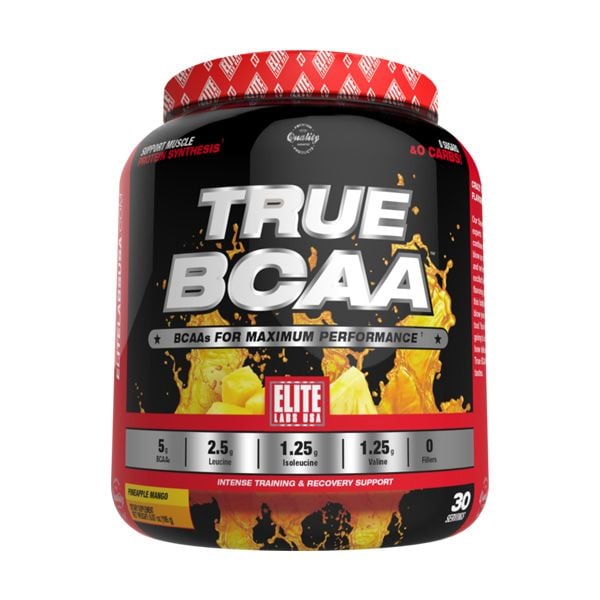 Sữa Phục Hồi Chống Đau Mỏi Cơ Elite Labs USA True BCAA 195g