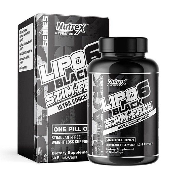 Viên Uống Đốt Mỡ Không Chất Kích Thích Nutrex Lipo-6 Black Stim-free 60 Viên