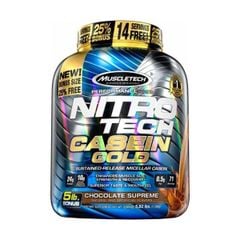 Sữa Tăng Cơ Ban Đêm NitroTech Casein Gold 2.3kg - 2 mùi