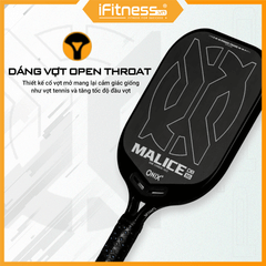 Vợt Pickleball Chuyên Nghiệp Onix MALICE DB, Raw Carbon 14mm & 16mm