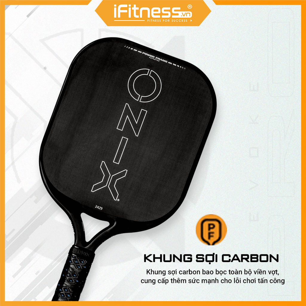 Vợt Pickleball MALICE OPEN THROAT Raw Carbon 14mm & 16mm