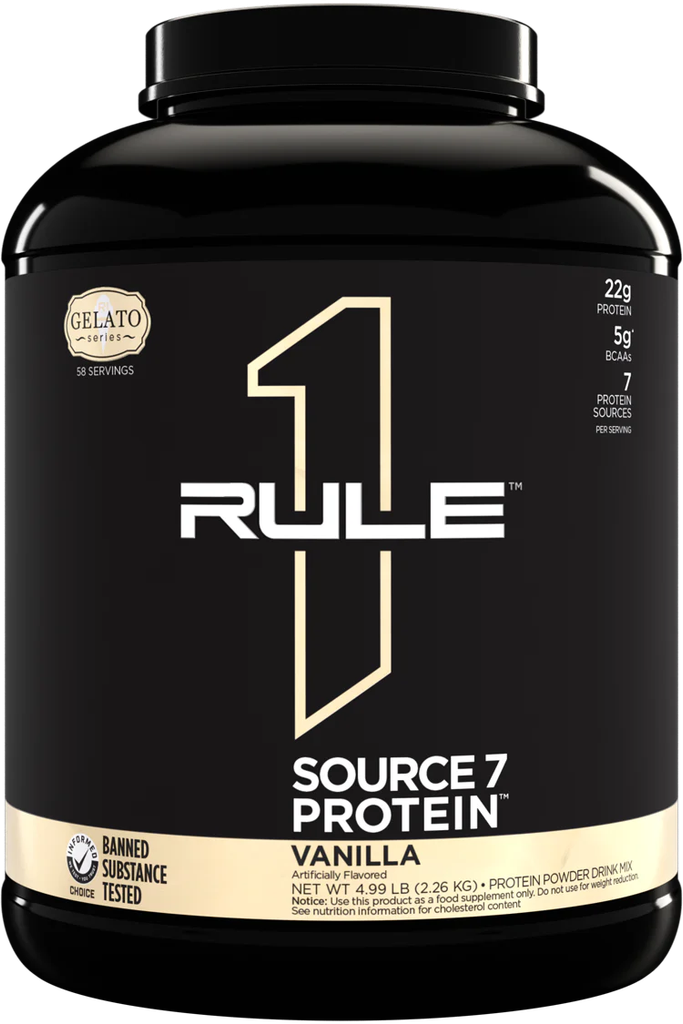 Sữa Tăng Cơ Giảm Mỡ Rule One Protein R1 Source7 Protein Mùi Vani 4.98 lbs