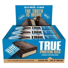 Hộp 12 Bánh Protein Elite Labs True Protein Bar 64g - 3 mùi