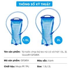 Bình nước thể thao, túi nước chạy bộ leo núi có vòi hút GoodFit GF04RA