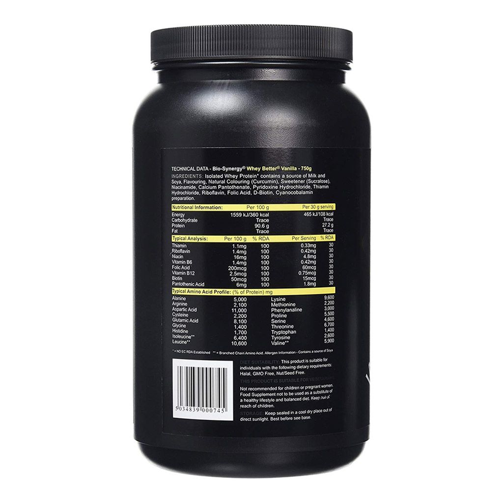 Sữa Tăng Cơ Cao Cấp Bio Synergy Whey Better 750g