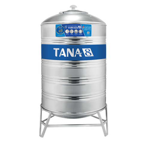 Bồn nước inox Tân Á 8 – 4000L Đứng(Ø1340)