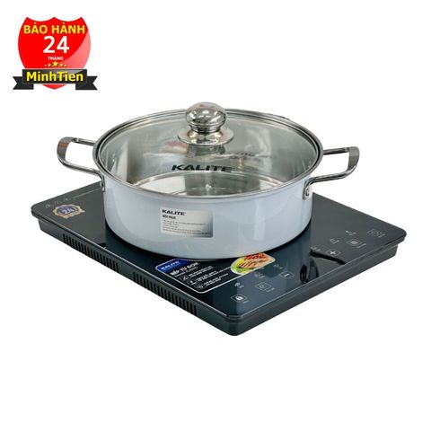 Bếp từ đơn tặng nồi inox vung kính Kalite KLI6600