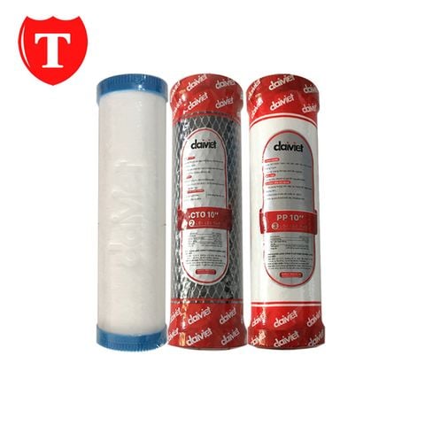 Bộ 3 lõi lọc nước thô 10inch Đại Việt