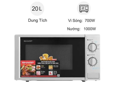 LÒ VI SÓNG SHARP R-G228VN-SL 20 lít