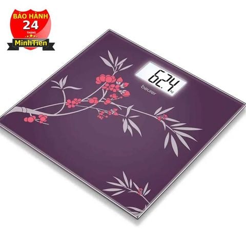 Cân điện tử mặt kính in hình mùa xuân Beurer GS207