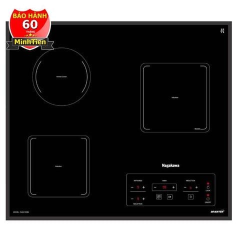 Bếp ba 2 điện từ 1 hồng ngoại Nagakawa NAG1253M