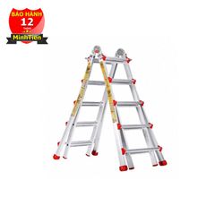 Thang nhôm 4 đoạn chữ A Kungfu KFA-4x5 2.7m x2