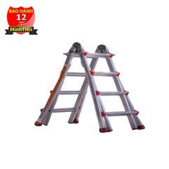 Thang nhôm 4 đoạn chữ A Kungfu KFA-4x4