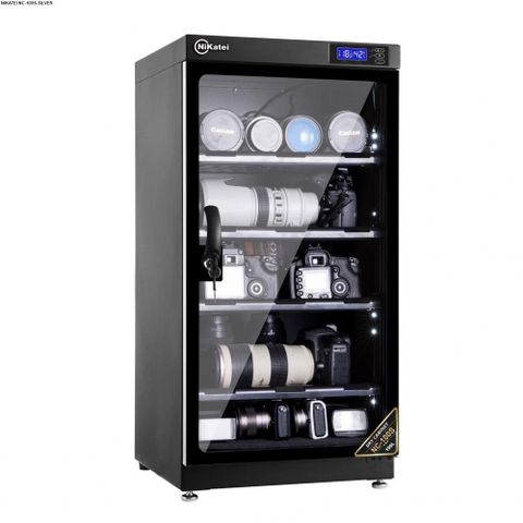 Tủ chống ẩm Nikatei NC-100S viền nhôm mạ bạc